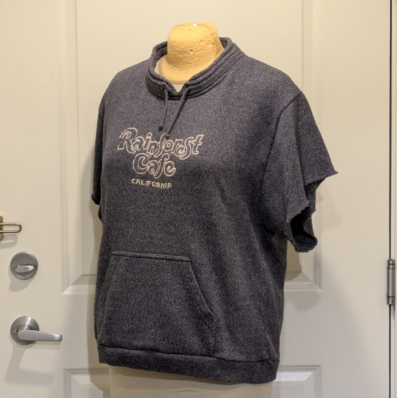 GUC Rainforest Cafe California XL Turkish Cotton Blend Cutoff Sweatshirt - Picture 6 of 7